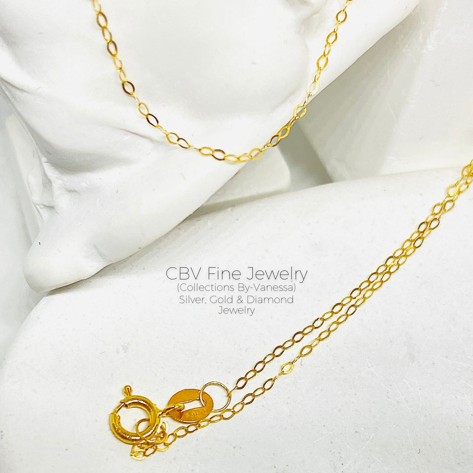 CBV Fine Tauco Chain Necklace | Pawnable | Real 18k Gold