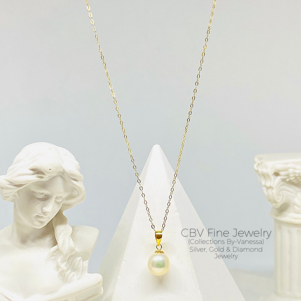 Classy Pearl Necklace | Real 18k Gold | Real Water Pearl