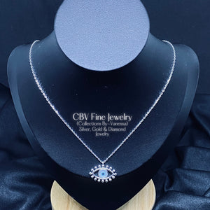 Dazzling Evil Eye Necklace | Premium Sterling Silver