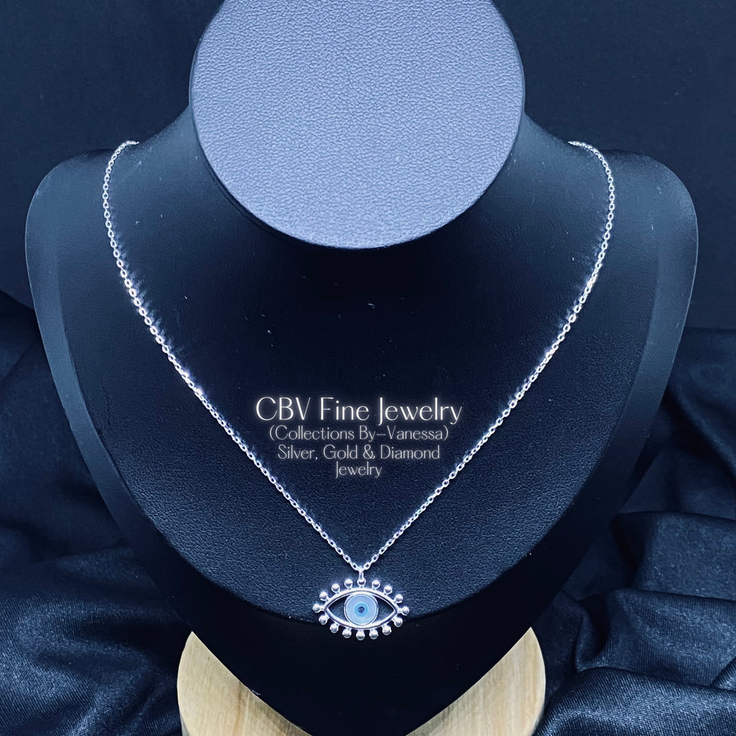 Dazzling Evil Eye Necklace | Premium Sterling Silver