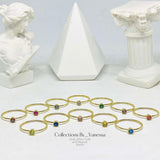 Birth Gemstone Ring | Pawnable | Real 18k Gold