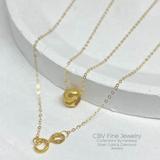 CBV Cat Eye Ball Necklace | Pawnable | Real 18k Gold