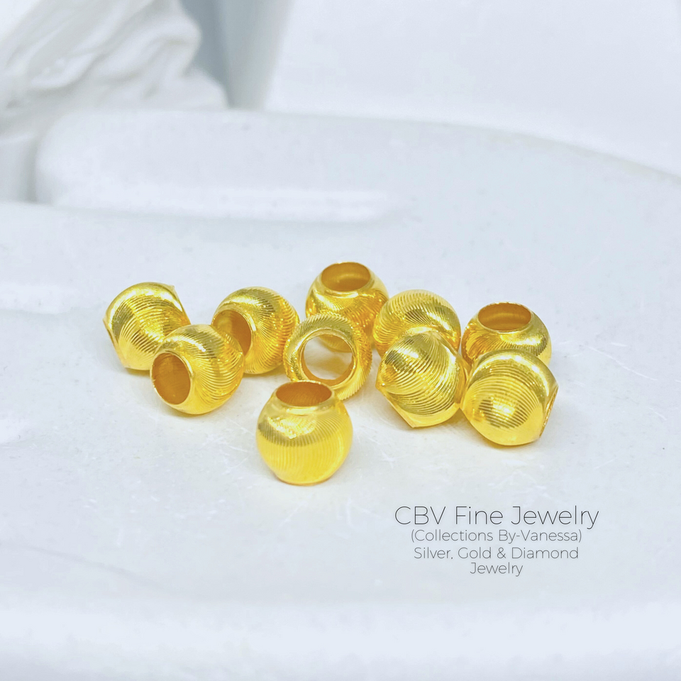 CBV Cat Eye Ball Necklace | Pawnable | Real 18k Gold
