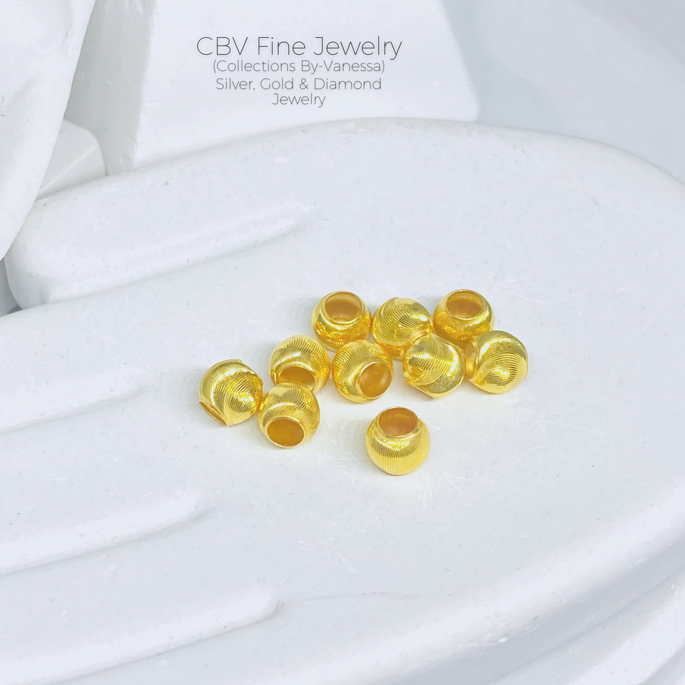 CBV Cat Eye Ball Necklace | Pawnable | Real 18k Gold