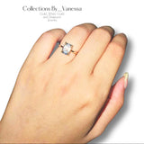 CBV 2cts Emerald Moissanite Engagement Ring | Pawnable | Real 18k Gold