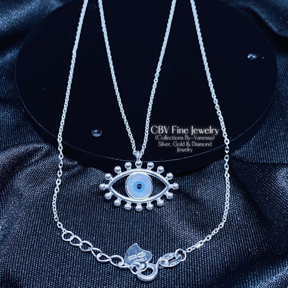 Dazzling Evil Eye Necklace | Premium Sterling Silver