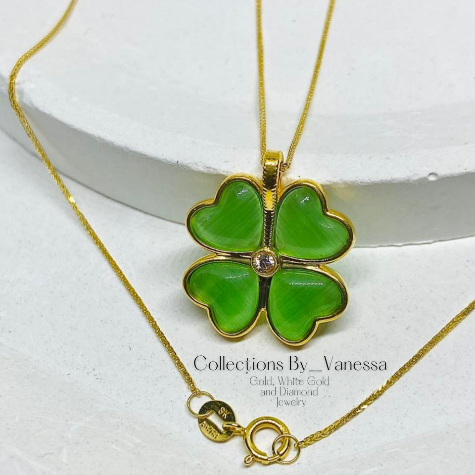 St. Patrick Necklace | Pawnable | Real 18k Gold | 18 inches