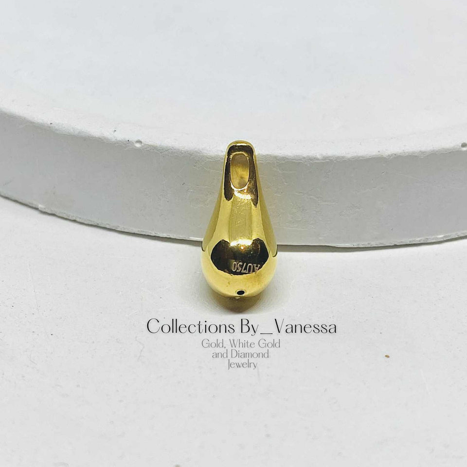 Plain Teardrop Pendant | Real 18k Gold | Pawnable