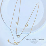 CBV Triple Open Hearts Necklace | Pawnable | Real 18k Gold