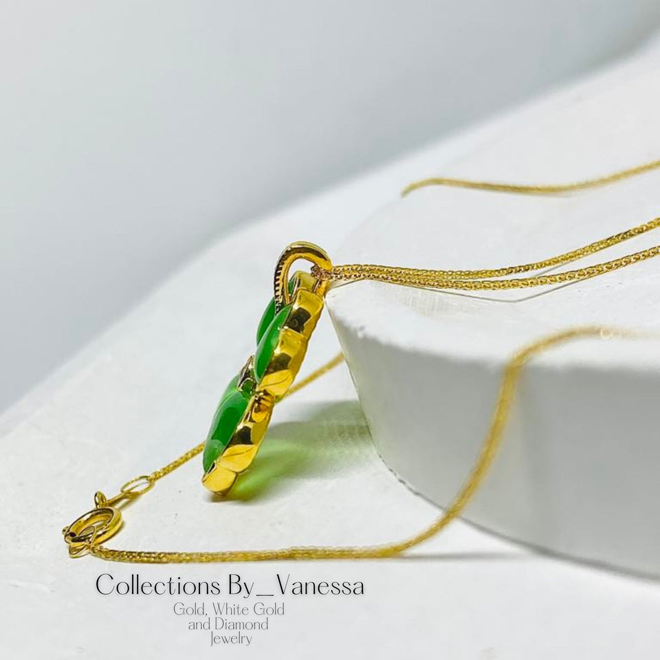 St. Patrick Necklace | Pawnable | Real 18k Gold | 18 inches