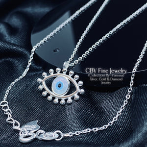 Dazzling Evil Eye Necklace | Premium Sterling Silver