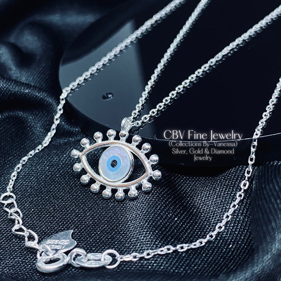 Dazzling Evil Eye Necklace | Premium Sterling Silver