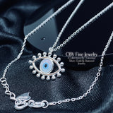 Dazzling Evil Eye Necklace | Premium Sterling Silver