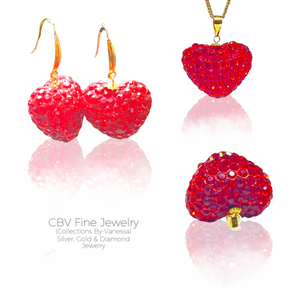 CBV Swarovski Heart in 18k Gold Setting | Women's Unique Jewelry