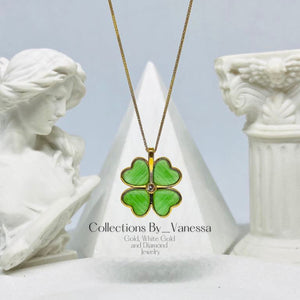 St. Patrick Necklace | Pawnable | Real 18k Gold | 18 inches