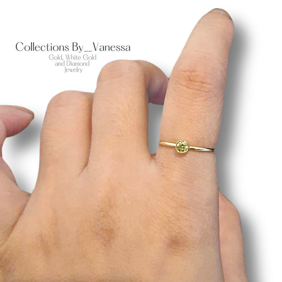 Birth Gemstone Ring | Pawnable | Real 18k Gold