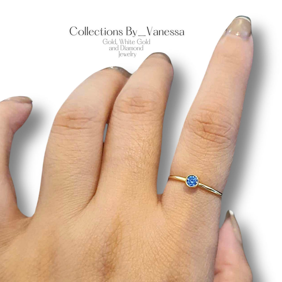 Birth Gemstone Ring | Pawnable | Real 18k Gold