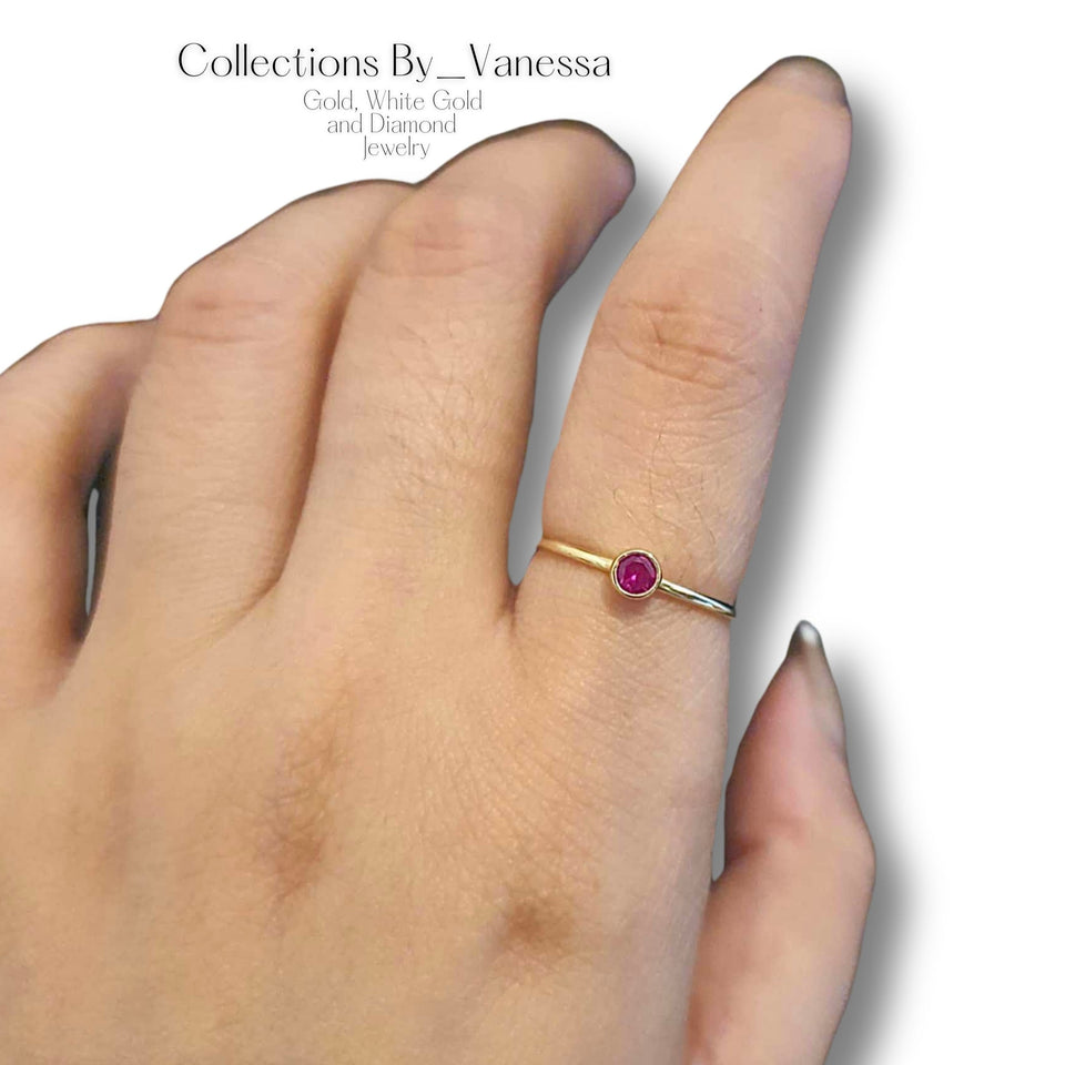 Birth Gemstone Ring | Pawnable | Real 18k Gold