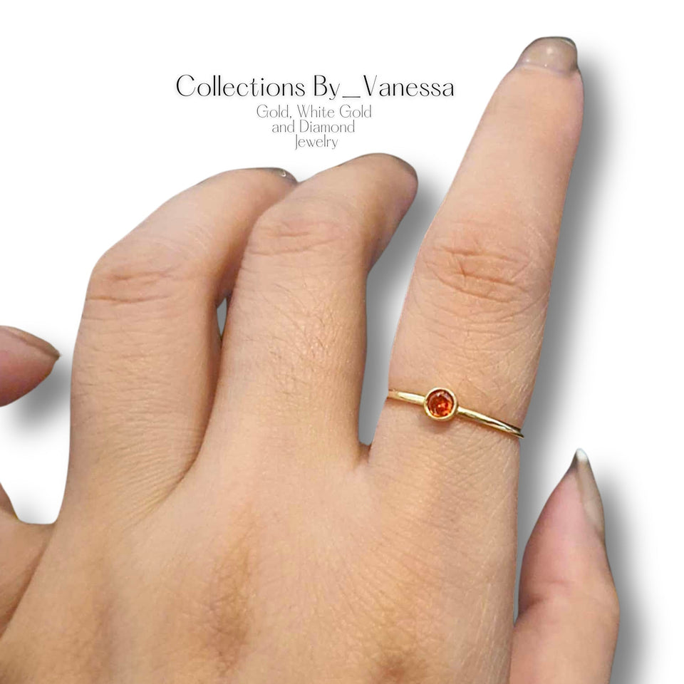 Birth Gemstone Ring | Pawnable | Real 18k Gold