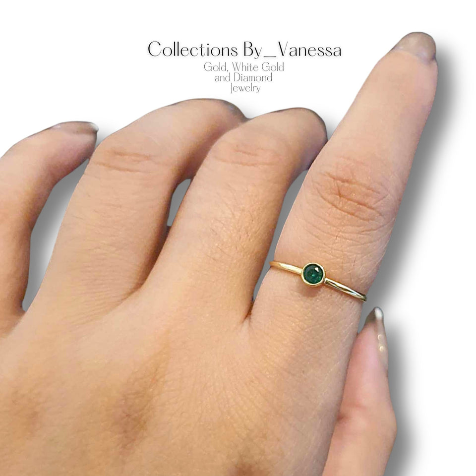 Birth Gemstone Ring | Pawnable | Real 18k Gold