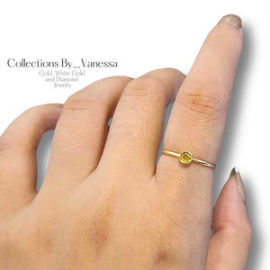 Birth Gemstone Ring | Pawnable | Real 18k Gold