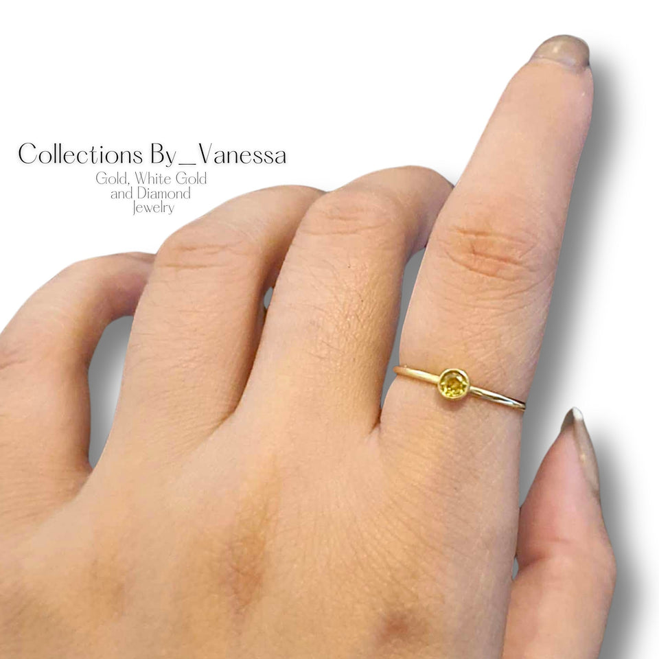 Birth Gemstone Ring | Pawnable | Real 18k Gold