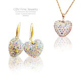 CBV Swarovski Heart in 18k Gold Setting | Women's Unique Jewelry