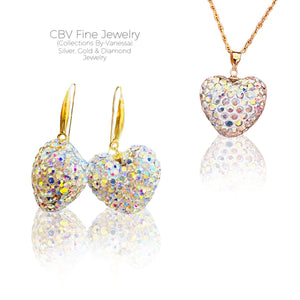 CBV Swarovski Heart in 18k Gold Setting | Women's Unique Jewelry