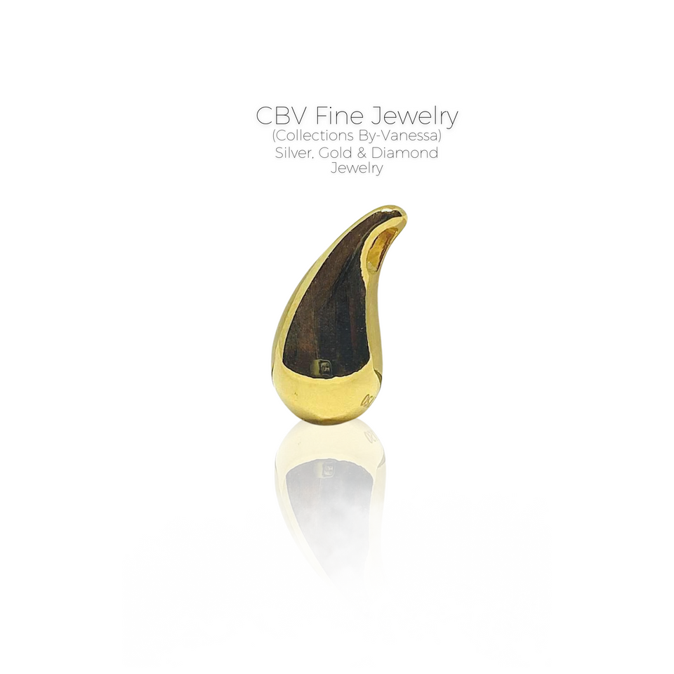 Plain Teardrop Pendant | Real 18k Gold | Pawnable