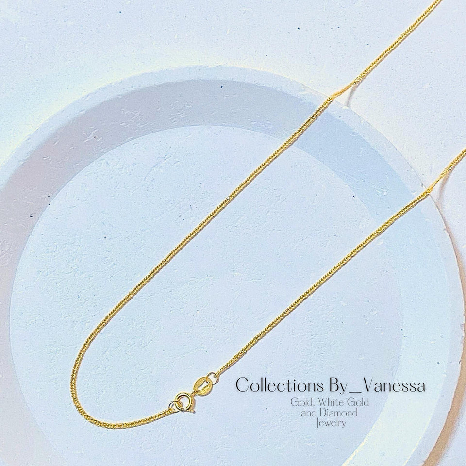 CBV Japan Style Chain Necklace | Pawnable | Real 18k Gold