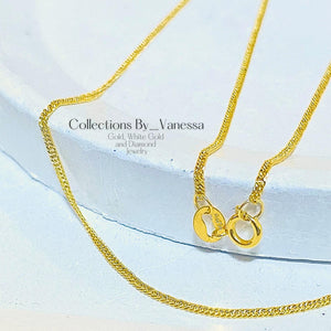 CBV Japan Style Chain Necklace | Pawnable | Real 18k Gold