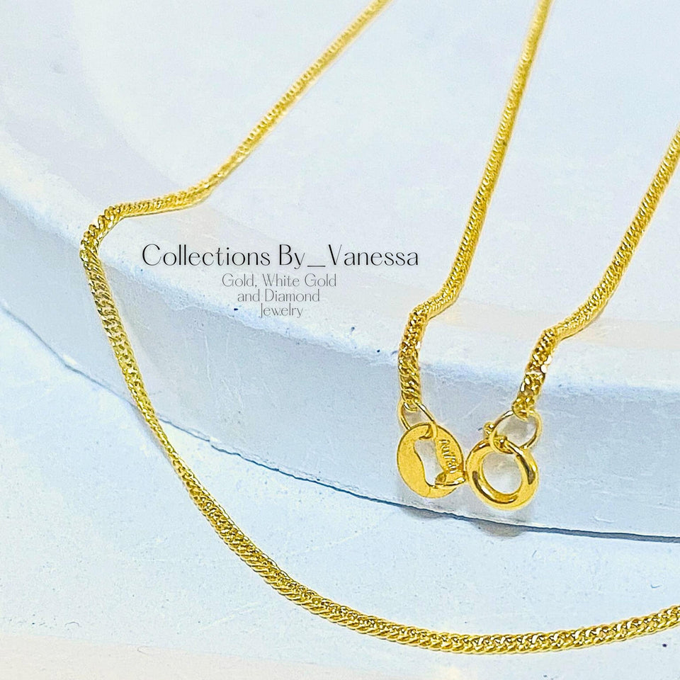 CBV Japan Style Chain Necklace | Pawnable | Real 18k Gold