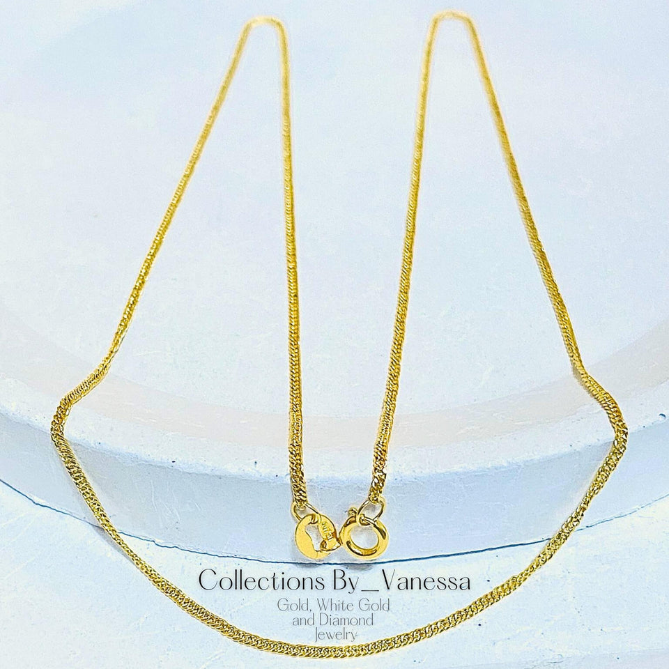 CBV Japan Style Chain Necklace | Pawnable | Real 18k Gold
